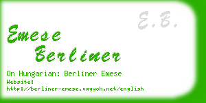 emese berliner business card